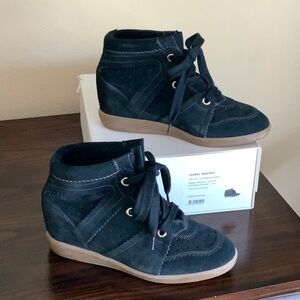 SOLD - Isabel Marant Bobby Wedge Sneakers, Anthracite Size 40